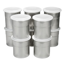 Lot De 10 Gobelets À Pacosser PacoJet En Acier Inoxydable Chromé Avec Couvercle