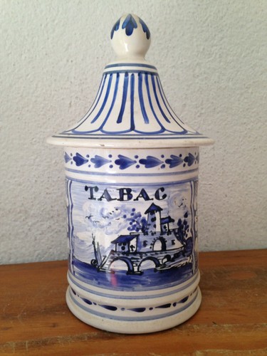 Superbe ancien pot tabac - et,