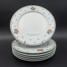 GUY DEGRENNE - 6 ASSIETTES PLATES EN PORCELAINE Modèle CORBEILLE ⌀26,7cm