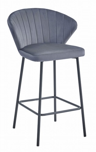 Tabouret gatta velours gris - tabouret,