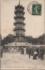 Zoo humain, Exposition coloniale de 1907, la tour  Carte postale - Zoo humain Ex