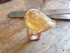 Bague pièce or 9 carats