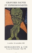 Erich HECKEL (After) MÄNNERBILDNIS (1919) - BERGGRUEN & CIE 1989 Poster