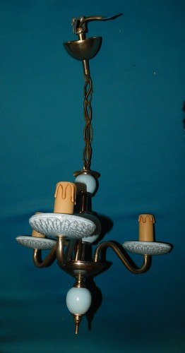 Ancien lustre bleu - lustre, suspension