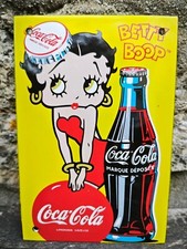 Plaque émaillée Coca Cola Coke Betty Boop enamlel sign no Pepsi