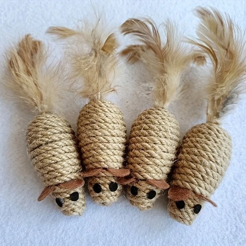 Jouet souris peluche chat en - -,