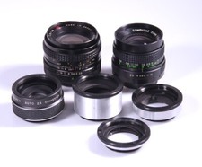 LOT M42 OBJECTIFS 35mm 28mm DOUBLEUR DE FOCALE BAGUE ALLONGE M42 JAPAN