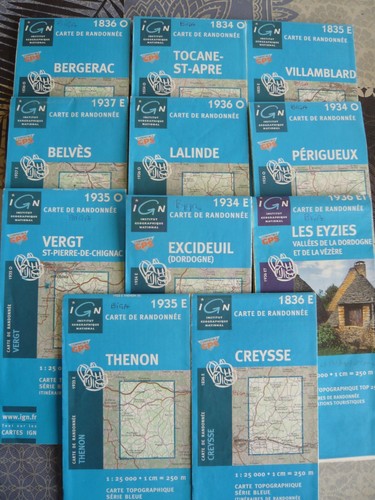 Lot carte ign - de,