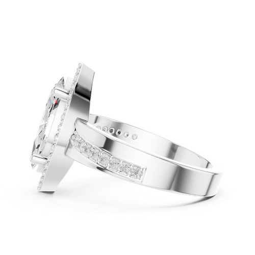 Bague pavée torsadée