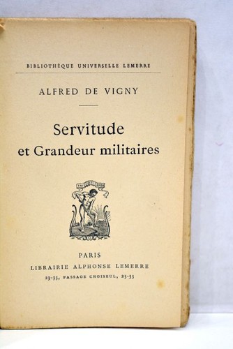 Livre ancien vigny - ancien, servitude