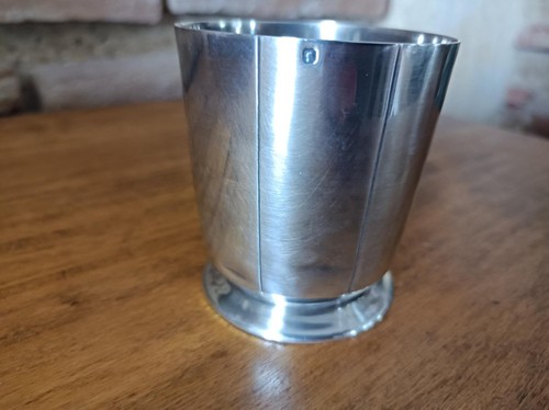Timbale argent massif minerve