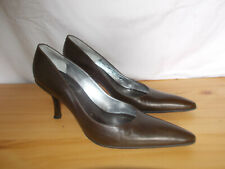 FREE LANCE Chaussures ESCARPINS pointus cuir marron 39 5.5uk 7.5us hauts talons 