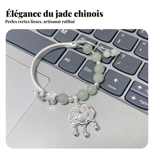 Bracelet jade avec - avec, breloque