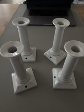 Lot 4 bougeoirs anciens Style Napoléon III en porcelaine blanche