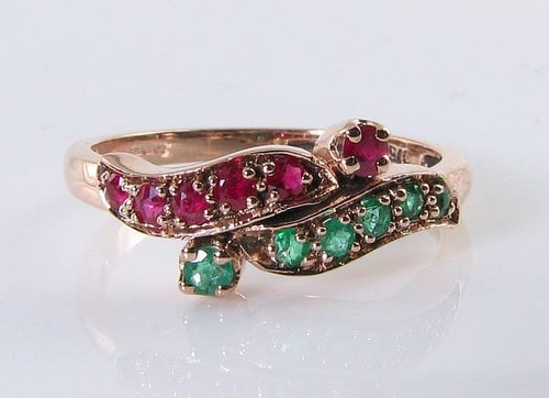 Bague bypass 9ct rose 9k - rose,
