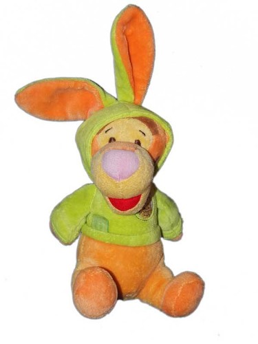 Doudou peluche tigrou vert - peluche,