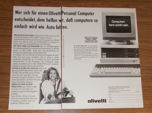 Rare advertising olivetti m24 - rare,