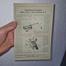 AVION MECCANO  notice MOTEUR