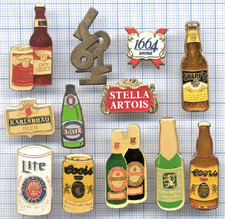 Lot Pins' bière Bier 1664 STELLA ARTOIS COORS BECKSBEER LOWENBRAU KARLSBRAU BUD