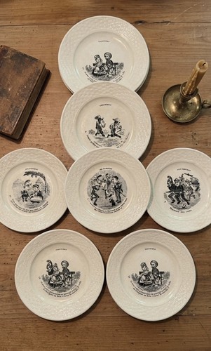 Lot assiettes parlantes - 7,