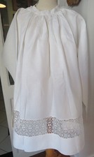 AUBE de PRÊTRE ancienne COTON