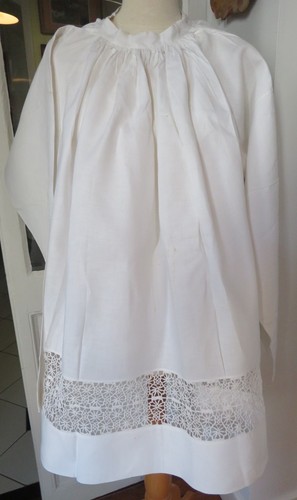 Aube prêtre ancienne coton - prÊtre,