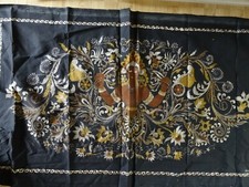 Mandala batik Inde tissu noir marron