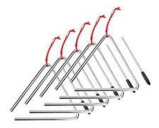 5pcs Triangle Musical à Percussion en Acier 15cm + Batteur Enfants Education Set
