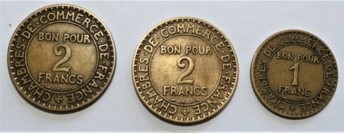 Lot pièces 2 francs - 2,