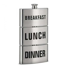 flasque alcool en métal 3 parties