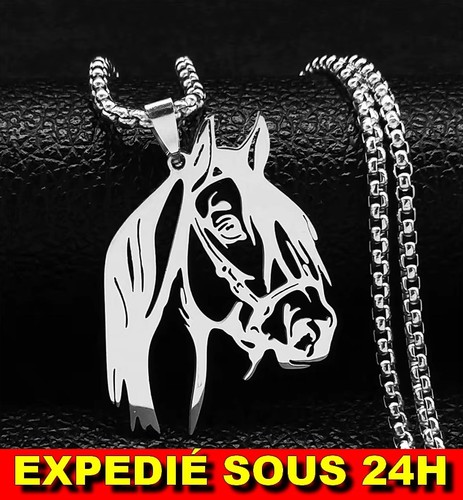 Collier pendentif cheval - ✅,