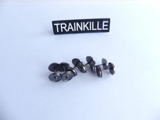 R8218 / JOUEF / HORNBY / 6 ESSIEUX METAL ISOLES ROUES PLEINES 14,1 MM