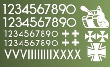 RC Panzer 1/10 décalcomanies en blanc autocollant modélisme allemand Thank 1:...