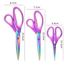 Ciseaux à Tissu Couture Polyvalents en Titane 3 Paires de Tailleur Professionnel