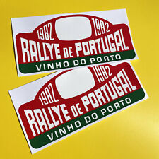 Rally Portugal 1982 Course Plaque Stickers Auto Classique Brillant Stratifié