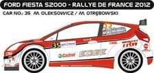 DECALS 1/24 FORD FIESTA S2000 - #35 - OLEKSOWICZ - RALLYE DE FRANCE 2012 - DC242