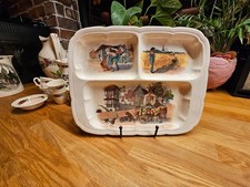 Plat à compartiment Obernai sarreguemines Henri Loux