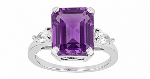 Bague nature améthyste - bague,
