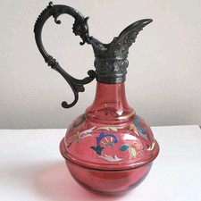 Ancienne aiguière verre rouge - ancienne,