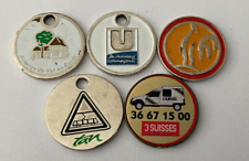 20 - LOT de 5 JETONS CADDIE METAL - VOIR DESCRIPTIONS