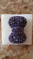 Purple swarovski bow tie ring