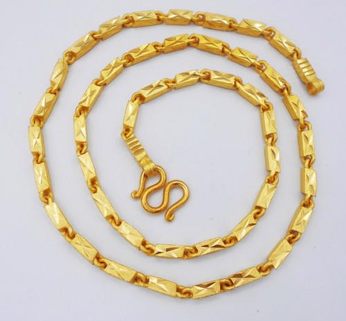 Collier plaqué jaune 23 - collier,