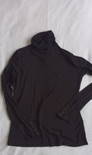 TEE-SHIRT, col roulé, manche longue, noir. Taille M. CAMAIEU.