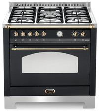Lofra Roulé Rnmg96mft/Ci Cuisine 90X60 Noir 5 Brûleurs Four Électrique