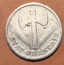 Un Franc 1942 francisque Unique Fauté Rare hache brisée bon état