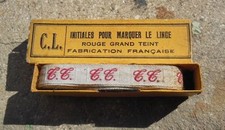 Ancien ruban initiales tissé