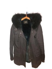 MAJE MANTEAU PARKA GRIS FONCÉ