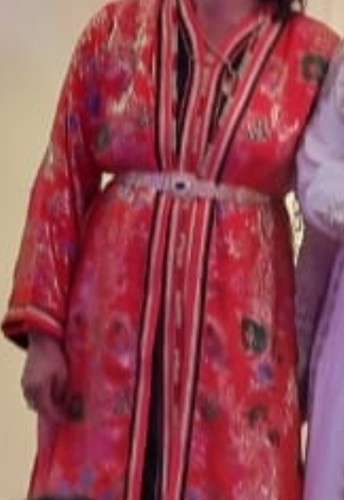 Kaftan femme robe - longue, rouge