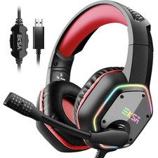 Casque Gaming, Casque Gamer USB avec Son Surround 7.1, Casque ps4 avec Micro ...