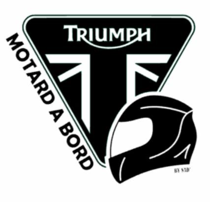 Sticker motard bord - sticker, à